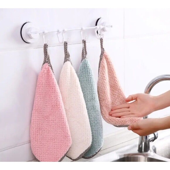 10 Pieces Multi-Purpose Coral Fleece Absorbent Fast Drying Washable... - Picture 3 of 8